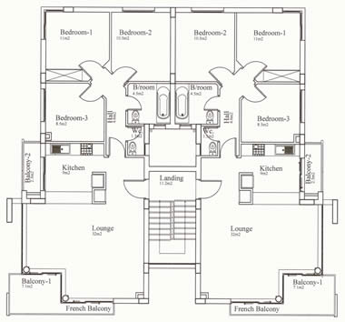 Kyrenia Court IV-V Floor Plan 3 Bedroom