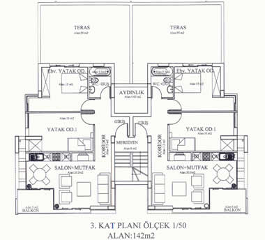 Kyrenia Court VI 2 Bed Apts. Floor Plan